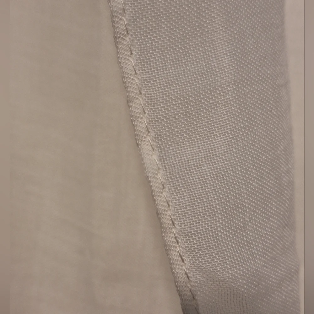Off-White Scarf w/ Detailed Light Blue Flowers